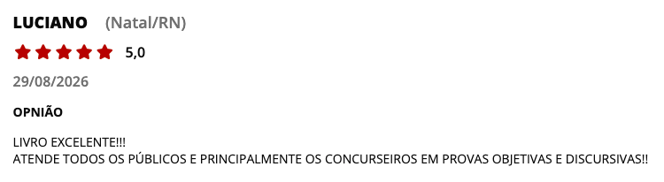 Avaliação de leitor do livro Reforma Tributária Esquematizada, de Felipe Duque, publicada no site da Editora Juspodivm