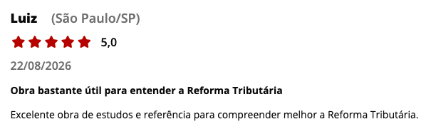 Avaliação de leitor do livro Reforma Tributária Esquematizada, de Felipe Duque, publicada no site da Editora Juspodivm
