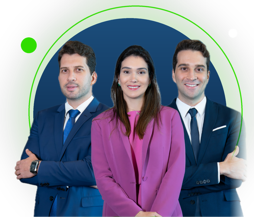 Felipe Duque, Daniella Duque e João Duque - professores do Raio-X do Edital